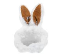 RORPOIR Plush at Christmas and Parties Small Warm Pet Hat with Rabbit Ear Design Reusable Coffee- Headwear to Keep Pets Cozy for Hamsters and Rabbits