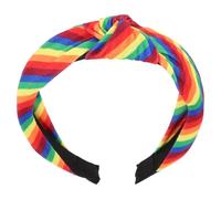 RORPOIR Pride Headband Women Rainbow Knot Headband Soft and Comfortable Cloth Material with Secure Hold Stylish Fashion Hair Accessory Fashion and Boho Wide Knot Hair Band