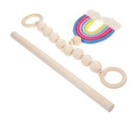 RORPOIR Rainbow Tassel Tie Backs for Curtains Handmade Wood Beads Curtain Tieback Ropes Decorative for Bohemian Bedroom Accessories