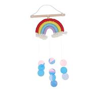 RORPOIR Rainbow Wall Hanging Decor Macrame Wall Hanging Boho Home Decor Wooden Stick Adorable Pendant for Boys and Girls