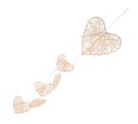 RORPOIR Rattan Heart Shape Wind Chime Wall Decor Battery Operated Night Light for Home Garden