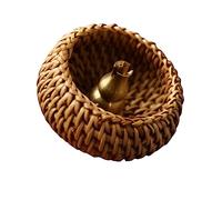 RORPOIR Rattan Incense Burner Tray with Handmade Incense Stick Holder for Home Fragrance and Tea Ceremony Decoration