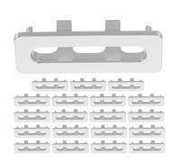 RORPOIR Rectangle Plastic Sink Overflow Ring Cover Versatile Fit Drain Hole Cover 20pcs Easy Installation Replacement Basin Trim Insert 2.36x0.75 Inches for Kitchen and Bathroom