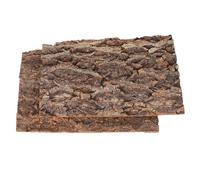 RORPOIR Reptile Bark Climbing Platform 2Pcs Tree Bark Decor for Small Pets Terrarium with Cork Texture Suitable for Hamster and Spiders