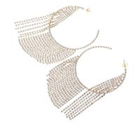 RORPOIR Rhinestone Prom Earrings Dangling Rhinestone Earrings for Women Wedding Jewelry Rhinstones Golden