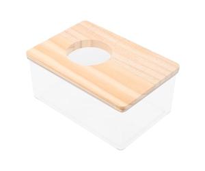 RORPOIR Sand Bath Container Digging Sand Bathtub Easy Cleaning Easy Storage Acrylic 5.89x3.93x2.16in Bath Room for Hamster Small Animals Mouse