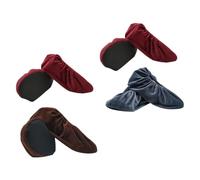 RORPOIR Shoe Covers Reusable 4 Pairs Non-slip Design Crystal Velvet Material Thickened Sole Protectors Random Color for Household and Dorm Use