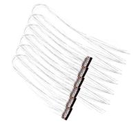RORPOIR Silver Hair Tinsel Clip-in Extensions Skin Friendly and Can be Restyled for Women 6pcs Sparkling Pet Glitter Hair Strands for Halloween and Masquerade Accessories