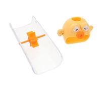 RORPOIR Sink Toddler Extender Faucet Extender for Kids, Yellow Cartoon Design, Universal Fit with Extended TPR Pp Silicone Material, Bathroom and Home Use for Toddler Hand Washing