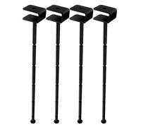 RORPOIR Slatwall Hanging Hooks Organizer 4pcs Black Iron Easy Installation and Space-Saving Designed for Square Tube Beams for Underwear and Clothing Shop Display