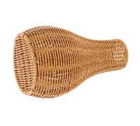 RORPOIR Small Size Imitation Rattan Flower Vase Decorative Home and Office Desk Vase Elegant Woven for Fresh or Dried Flowers