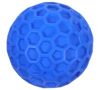 RORPOIR Squeaky Dog Chew Ball with Honeycomb Design for Oral Health | Rubber, Blue Ball Shape, Medium Dogs, Indoor and Outdoor Use, Helps Reduce Boredom and Protect Furniture
