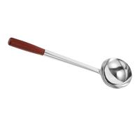 RORPOIR Stainless Steel Cooking Spoon Time-Saving and Not Easy to Deform with Wooden Handle, Resistant to Falling and Wear-Resistant Cooking Tool for Kitchens and Restaurants