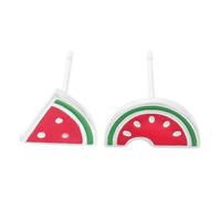 RORPOIR Sterling Silver Watermelon Ear 1 Pair Cute Watermelon Earrings The Summer S925 Earrings Silver Watermelon Ear Studs