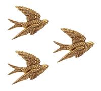 RORPOIR Swallow Wall Art Decor Hanging Pendant Resin Craftwork 3Pcs Bird Ornaments for Living Room Bedroom Kitchen Garden Home Decoration