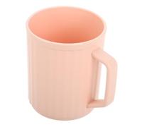 RORPOIR Toothbrush Holder Cup and Easy to Clean Pp Material Large Capacity Plastic with Antislip Design Vertical Ribbed Surface, Modern Simple Style for Bathroom and Home Use