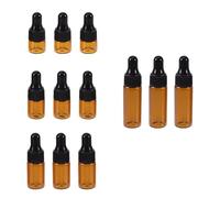 RORPOIR Travel Essential Oil Dropper Bottles Subpackaging Containers 20pcs Refillable Glass Leak Proof 1ml 3ml for Liquids