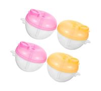 RORPOIR Travel Snack Box Portable Formula Dispenser 3 Compartment Milk Powder Container for Easy Access Feeding