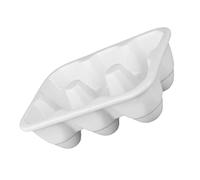 RORPOIR Tray The Creative Ceramic for Egg 6-compartment Storage High-temperature White Strengthened Porcelain in Box and Refrigerator Fridge Cooking