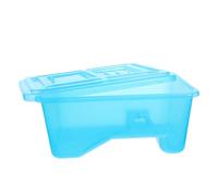RORPOIR Turtle Tank with Lid Plastic Turtle House Abs 13.07x9.33x5.71 with Removable Basking Platform Desks and Small Spaces for Office Workers and Students