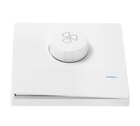RORPOIR Universal Inwall Speed Fan Rotary with Ceiling Control Switch Knob, White Plastic Wall Plate Installation, Silent Operation and Seamless Speed Adjustment for Dining Areas