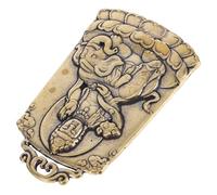 RORPOIR Vintage Brass Buddha Amulet Keychain Spiritual Feng Shui Charm for Meditation Home Decor Jewelry Making Multipurpose Accessory for Keys and Personal Belongings