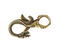 RORPOIR Vintage Brass Dragon Keyring High Load-bearing Trigger Swivel Key Chain Clasp Creative Golden Brass Key Clasp for Decorating