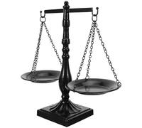 RORPOIR Vintage Iron Balance Scale Desk Ornament Rustic Farmhouse Style Justice Symbol Decoration for Lawyer’s Office or Office Decor Elegant Metal Libra Scale Gift for Professionals