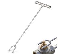 RORPOIR Water Shut Off Key T-Handle Shut Off Tool with U-Shaped Head for Valves and Water Meter, Stainless Steel Plumbing Valve Key with Comfortable Grip and Wear Resistant Extended Design
