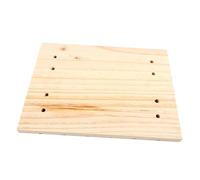 RORPOIR Wooden Guinea Pig and Rabbit Foot Pad with Hole Design for Grinding Claws, Convenient to Fix, Khaki Colour Suitable for Cage and Personal Home Use
