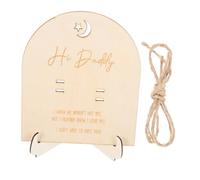 RORPOIR Wooden Table Number Holders Elegant Pregnancy Test Keepsake Board Wood with Stand Pregnancy Announcement Plaque 15x17.5cm Newborn Announcement Plaque for Home Decoration