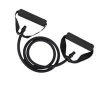 RORPOIR Yoga Pilates Resistance Band Black with Comfortable Tpe Material, Exercise Tubes with Handles and Door Anchor 30 Lbs Capacity Rubber Resistance Bands for Home Strength Training