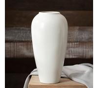 Rorquscade Ceramic Vase White Ceramic Ornaments Simple Flower Vase Multi-Functional Desktop Vase For Living Room Decoration, Bedroom Decoration(Large)