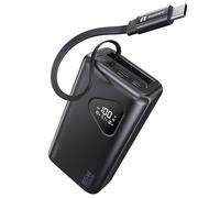 RORRY Laptop Power Bank, 25000mAh 65W Portable Laptop Charger Battery Bank PD Fast Charger Built in Retractable Cables, for iPhone 16/15 Series, MacBook, Samsung, Dell, XPS, iPad, Steam Deck, Black