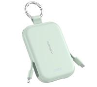 RORRY Portable Charger 5000mAh Power Bank with Built-in 2 Cables - Green
