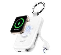 RORRY Power Bank for iWatch, 2500mAh Ultra Slim and Light Powerbank with USB-C Charging Cable compatible with iPhone 15 Pro Max Samsung Xiaomi and Apple Watch Ultra/9/8/7/6/5/4 Series