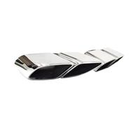 RORVECQ 1 Pair Exhaust Pipe Muffler Tip For Panamera 2017 2018 2019 2020 Turbo Square 4-outlet 304 Stainless Steel Rear Nozzles Tail Throat(Bright silver)