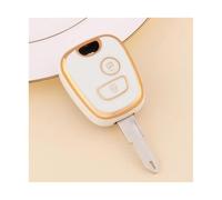 RORVECQ 2 Button For C1 C4 Auto Shell Fob Protector TPU Car Key Case Cover Accessories(White gold)