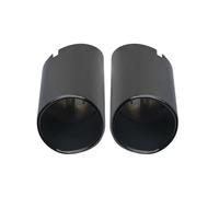RORVECQ 2PCS Car Styling 304 Stainless Steel Exhaust Muffler Tip Pipe Auto Accessories For Toyota RAV4 2019 2020 2021 2022 2023 2024(BLACK)