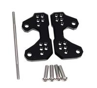 RORVECQ Adjustable Base Foot Pegs Rear For YAMAHA YZF R3 R25 MT25 MT 25 03 MT03 Foot Peg Mount Bracket Parts Motorcycle Accessories(BLACK)