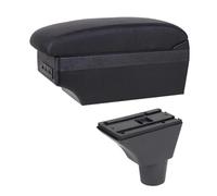 RORVECQ Car Armrest Box For Citroen For Berlingo Central Store Content With Cup Holder Central Armrest Box(E1 Black Line)