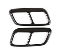 RORVECQ Car Tail Throat Trim For Range Rover Sport 2018 2019 2020 Stainless Steel Accessories Exhaust Pipe Cover Trim Car Decoration(Black B)