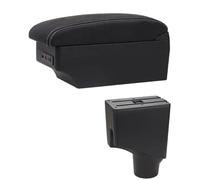 RORVECQ Central Armrest Box For Toyota For Yaris 2015 2016 2017 2018 2019 2020 2021(E1 White Line)