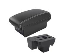 RORVECQ Central Armrest Box For VW For Polo 2020 2021 2022 2023 2024 Car Armrest Retrofit Storage Box Retrofit Parts Car Accessories(B3 Black white 3USB)