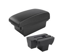RORVECQ Central Armrest Box For VW For Polo 2020 2021 2022 2023 2024 Car Armrest Retrofit Storage Box Retrofit Parts Car Accessories(A2 black line No USB)