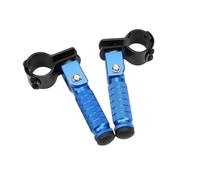 RORVECQ CNC 90-Degree Folding Pedals Aluminum Alloy 8mm Pedal Motorcycles Parts Motorcycle Rearset Footrests Foot Rest Foot Pegs(Blue)