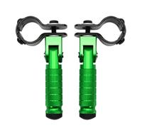 RORVECQ CNC Aluminum Motorcycle Part 8mm Universal Pedals Folded Footrest Footpeg For Motorcycles Mopeds Karts Scooters(Green)