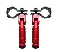 RORVECQ CNC Aluminum Motorcycle Part 8mm Universal Pedals Folded Footrest Footpeg For Motorcycles Mopeds Karts Scooters(RED)