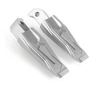 RORVECQ CNC Passenger Footrests For YAMAHA For NMAX 155 NMAX125 For N-MAX 155 N-MAX155 Motorcycle Rear Foot Pegs Rests(Silve)