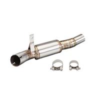 RORVECQ For Benelli For Leoncino 500 Bj500 Motorcycle Slip-on Exhaust Middle Link Pipe Connection Muffler Pipe Racing Line Modified Accessories(Silver)